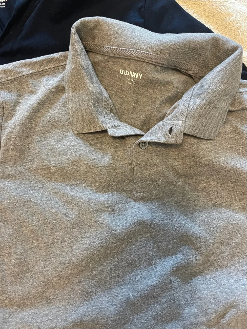Old Navy Boys Polo Duo in Navy and Gray